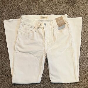 Madewell Women's White Straight Leg Jeans